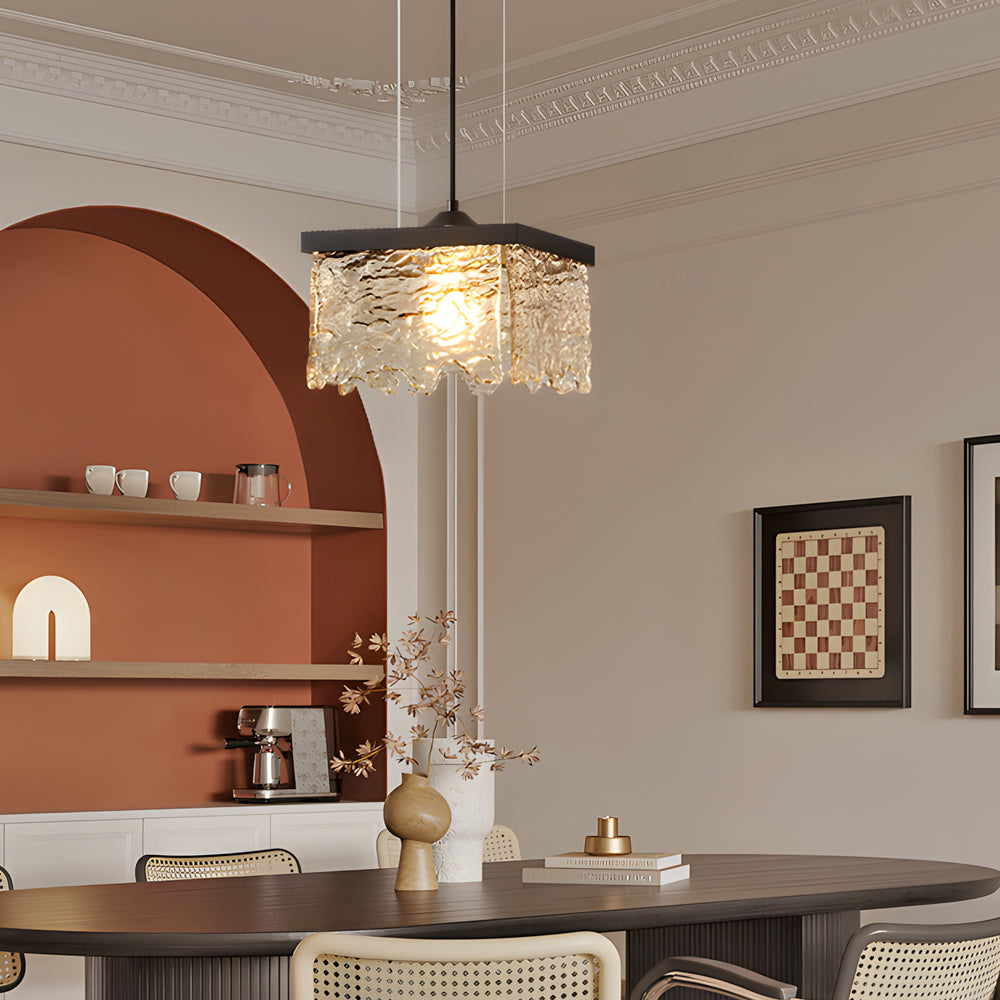 Dione | Chandelier | Dining Room, 3-Step Dimmable, Glass, Black | E27
