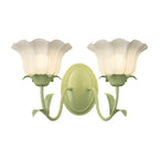 Eira | Wall Lamp | Floral Glass, 3-Step Dimmable, Green | 1 or 2 Light