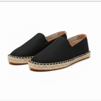 Espadrilles Women Unisex Slip On Canvas Jute Sole Flat Shoes