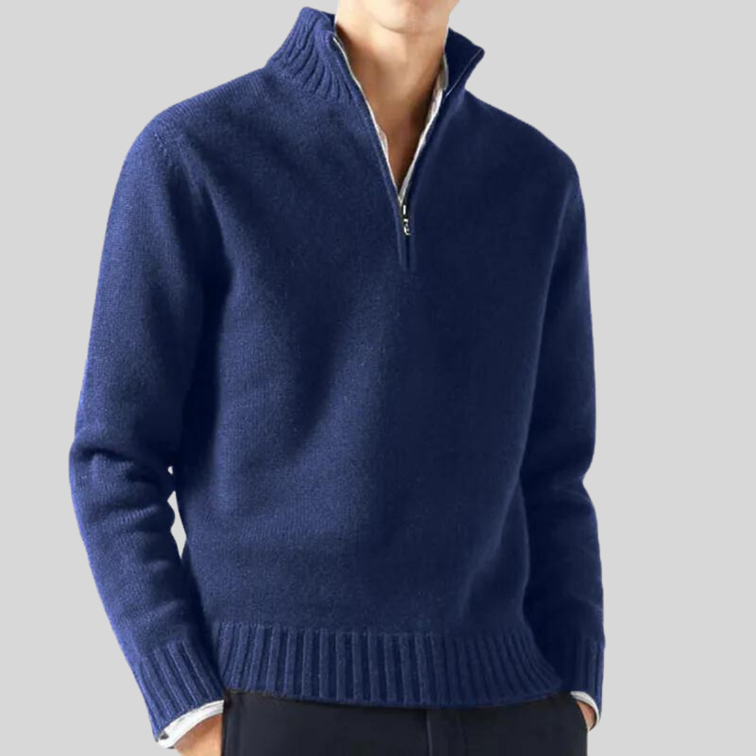 Calla | Men's Half-Zip Pullover Sweater | Wool Blend, Warm