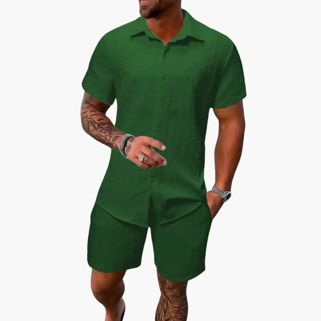Faye | Men's Polo Shirt and Shorts Set | Casual Matching Co-ord | Summer