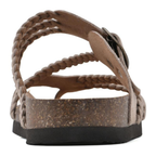Orthopedic Sandals Women Woven Strap Adjustable Buckle Cork Footbed
