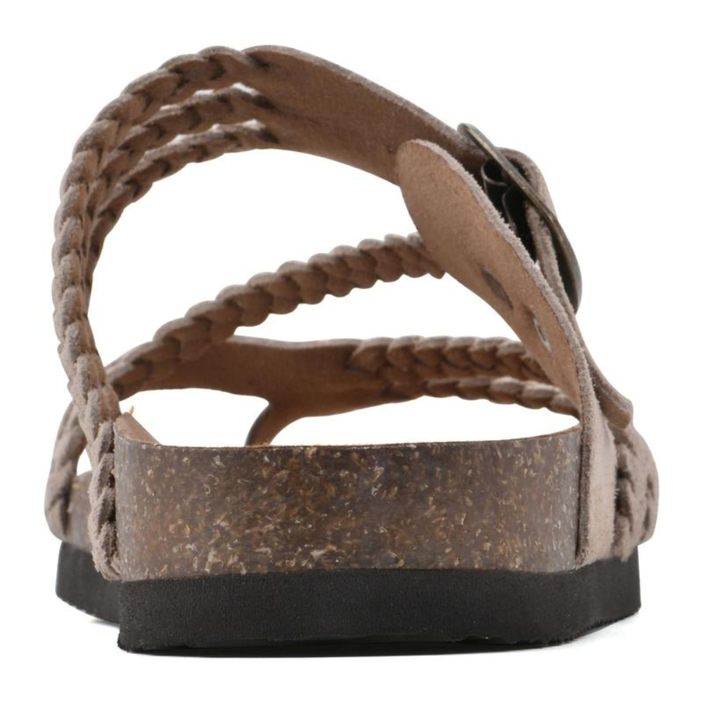Orthopedic Sandals Women Woven Strap Adjustable Buckle Cork Footbed