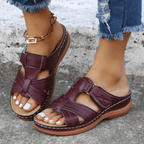 Womens Orthopedic Sandals Open Toe Leather Arch Support Cushioned