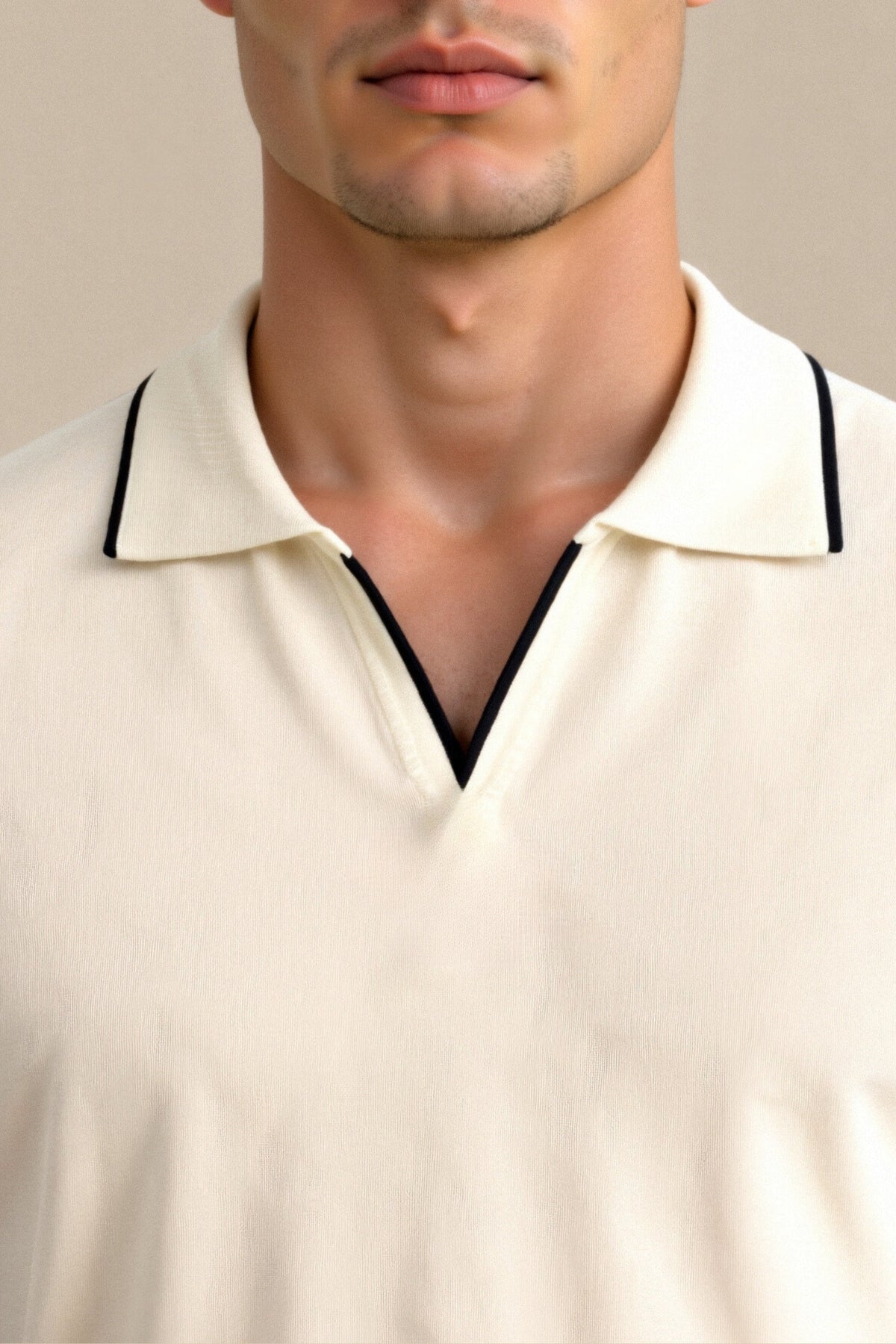 Men Polo Shirt Sleeveless Pure Cotton Contrast Trim Slim Fit