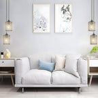 Amara | Crystal Pendant Chandelier | Nordic Minimalist, 2 Pcs | Black & Chrome