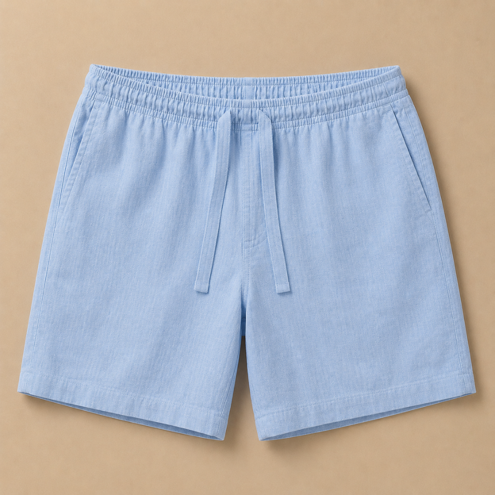 Mens Swim Shorts Lightweight Knee Length Loose Fit Drawstring Waist