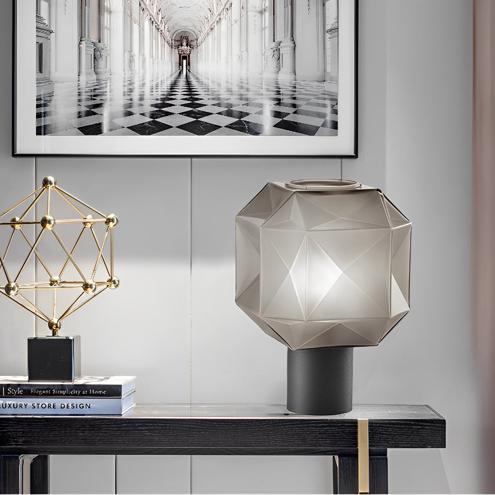Anouk | Table Lamp | Smoke Gray Glass Shade, E27, 1-Light | Modern Retro