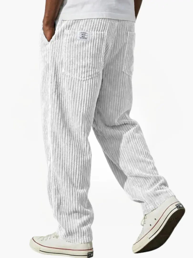 Tindra | Men's Drawstring Trousers | Corduroy Texture, Relaxed Fit | All-Season