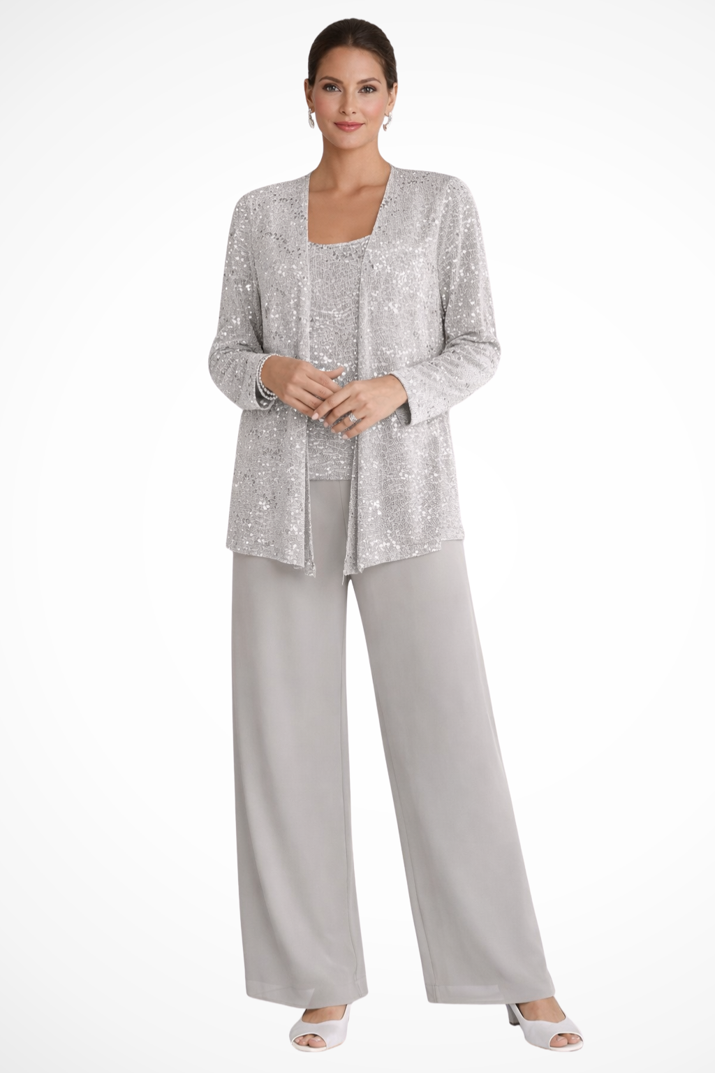 Lena | Women's Evening Set | Three-Piece, Wide-Leg Trousers | XS–2XL