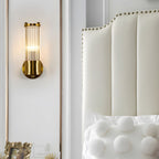 Mila | Wall Lamp | Modern Cylindrical Glass, 1/2-Light | Chrome & Gold