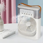 Freya | Air Cooler Fan | 3-in-1 Cooling, White, 7-Color LED, 600ml Tank