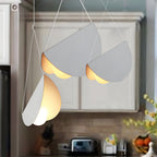 Leah | Pendant Lamp | Minimalist Half Moon, White | 1/3/6-Light