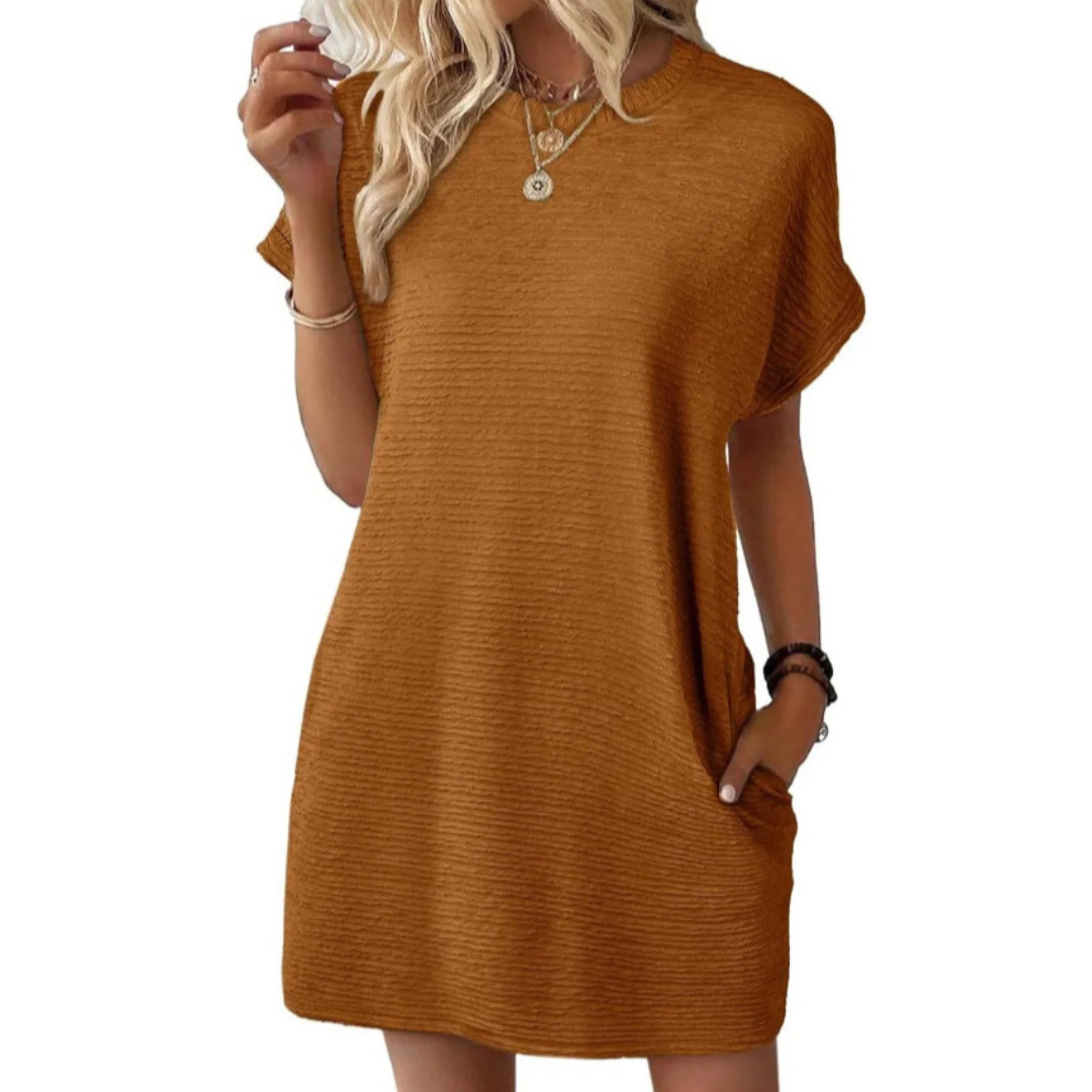 Women A-Line Dress Round Neck
