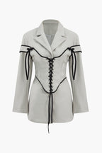Anneke | Women's Blazer & Corset Two-Piece Set | Lace-Up, Tailored