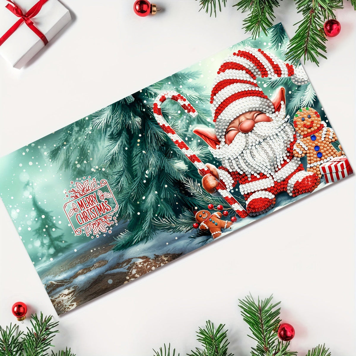 Diamond painting Christmas cards 12 piece Santa greeting set