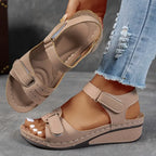Linnea | Wedge Sandals | Orthopedic, Adjustable Strap, Contoured Footbed