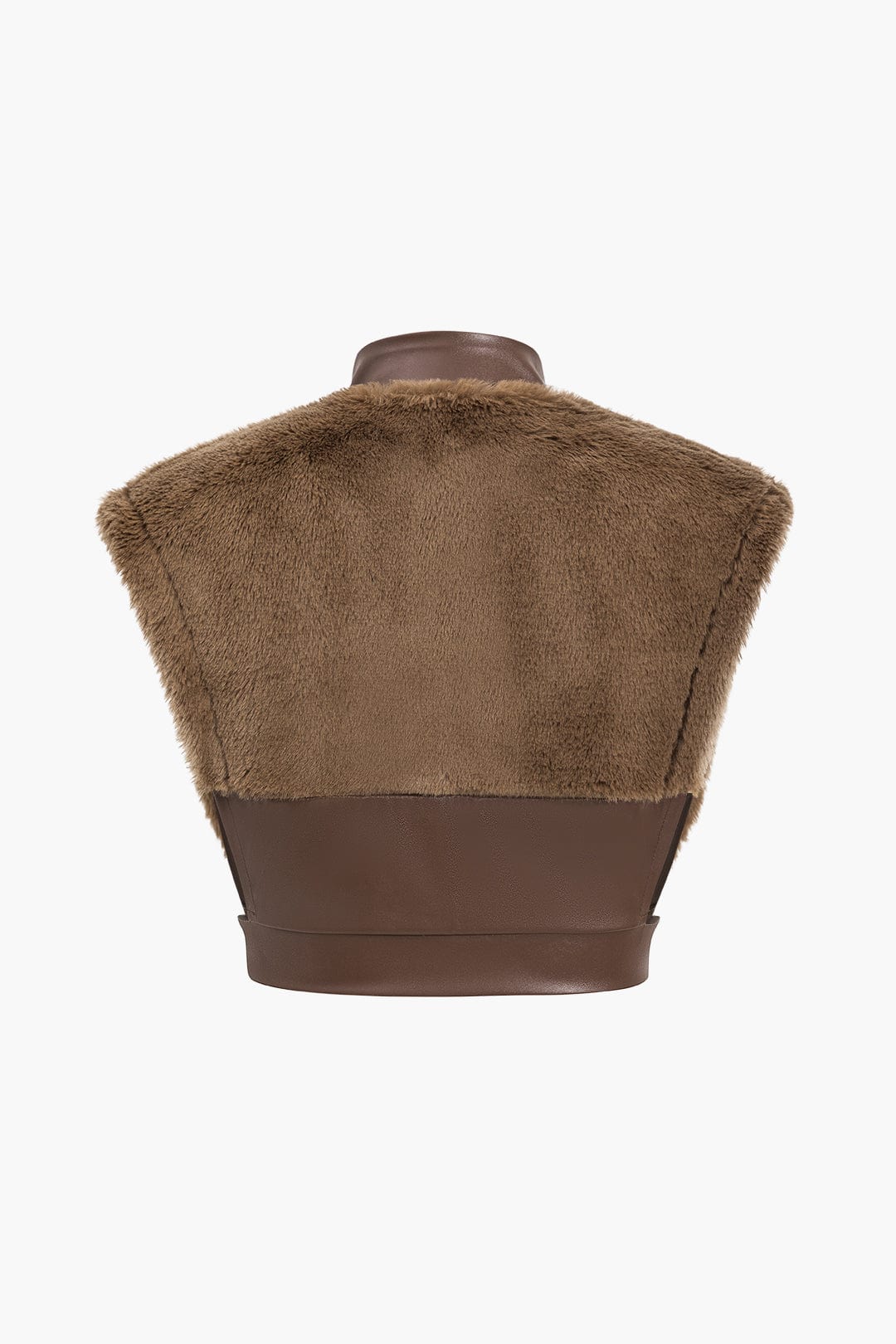 Xanthe | Faux Leather Co-ord Set | Women's Top & Mini Skirt | Faux Fur Trim