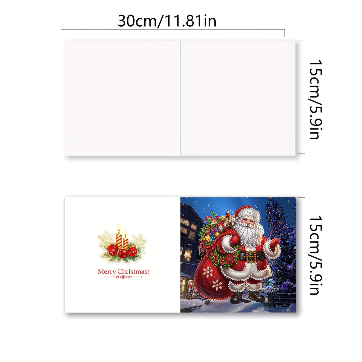 Sorrel | Diamond Painting Christmas Cards | Santa Claus, 12pcs Kit