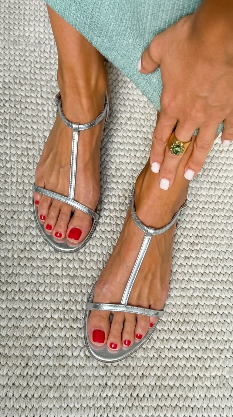 orthopedic sandals women | Minimalist Flat Open Toe T Strap Sandals