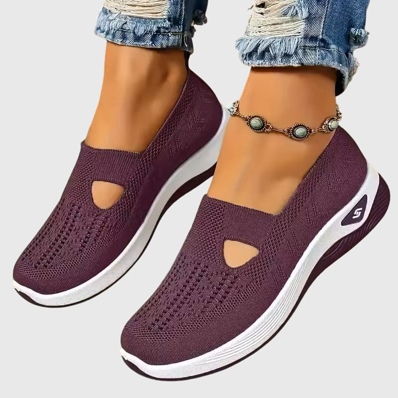 Greta | Women's Orthopaedic Slip-On Shoes | Knitted, Cushioned Sole, All-Day Comfort