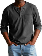 Honor | Men's Henley Shirt | Long Sleeve, Casual Fit | Lightweight