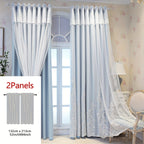 Saoirse | Embroidered Curtain Panels | Elf & Fairy Design, Light-Filtering | Set of 2 with Rings