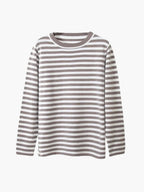 Marlow | Striped Knit Sweater | Women's Relaxed Fit | Round Neck, Long Sleeve