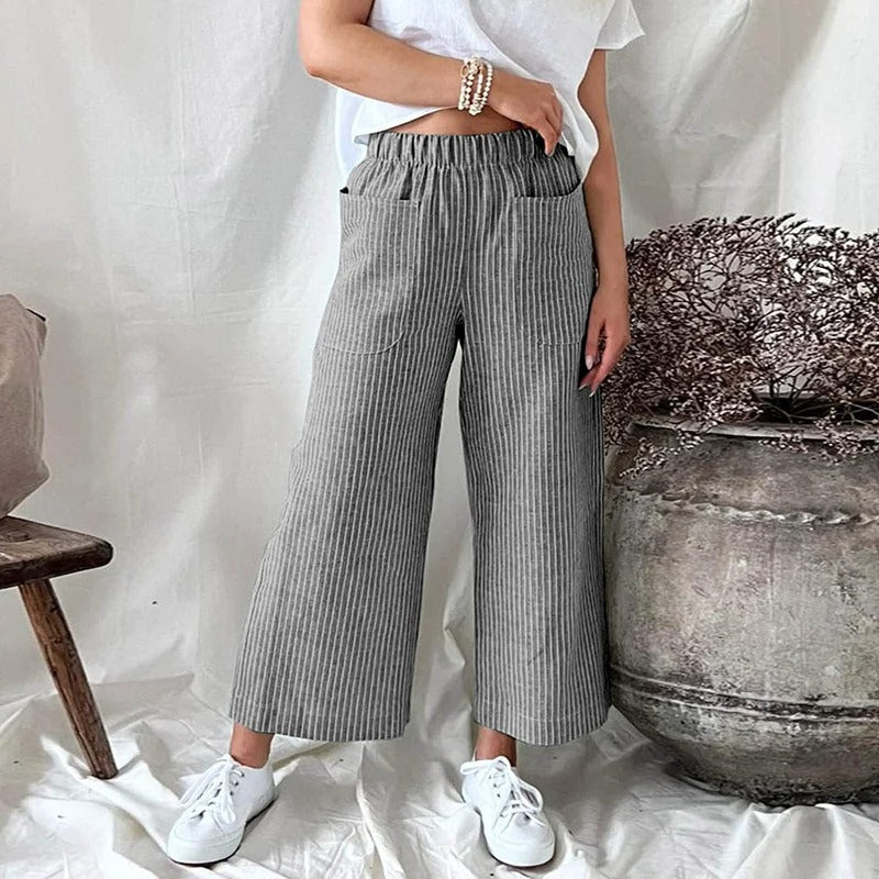 Women Linen Pants Regular Fit | Veda