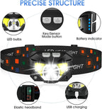 Tamsin | LED Headlamp 2-Pack | Rechargeable, Motion Sensor | 1200 Lumen, IPX4