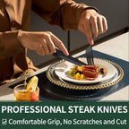 Ondina | Cutlery Set | 24-Piece Black Stainless Steel, Service for 4