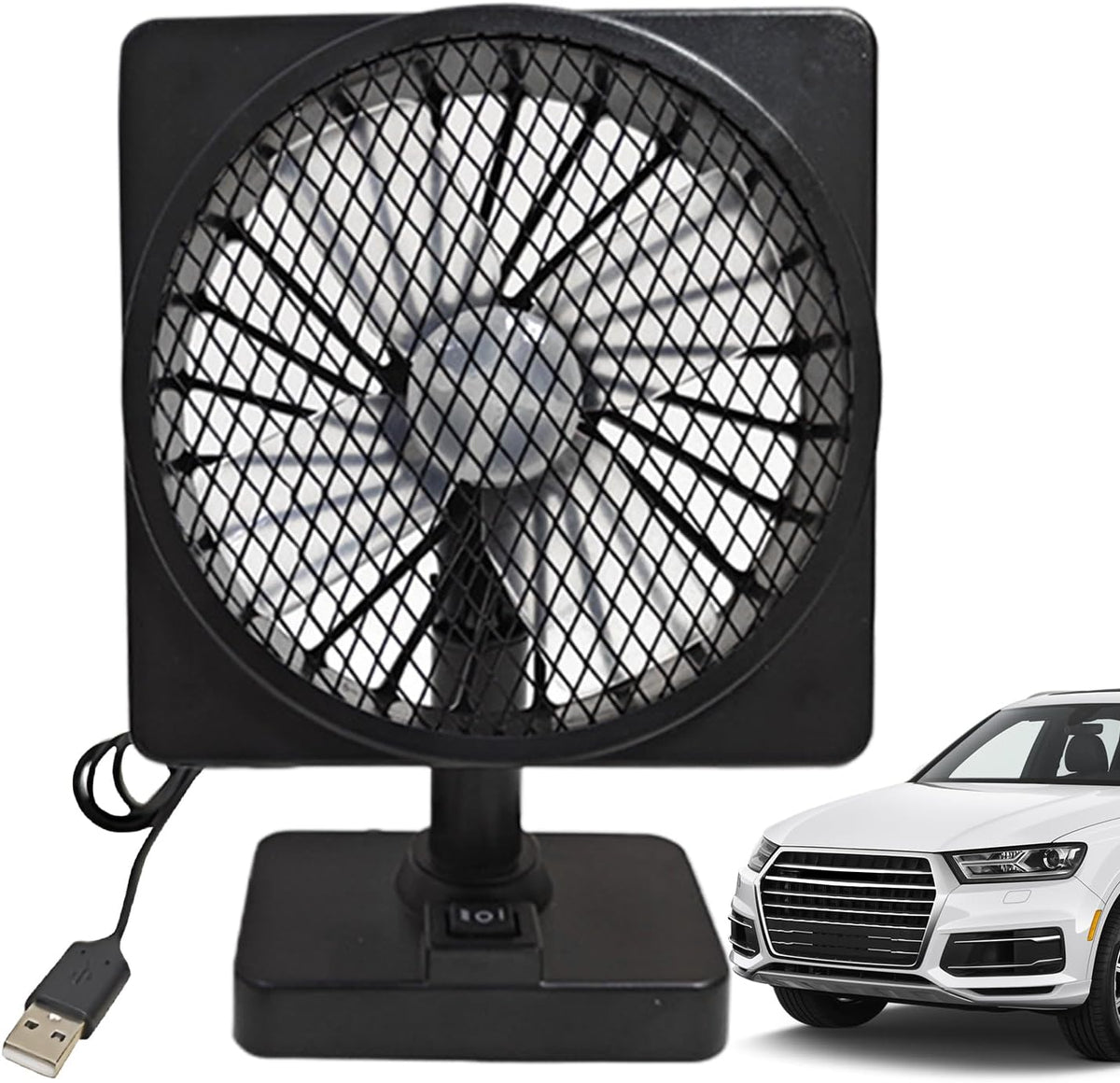 Dione | Car Cooling Fan | 12V USB, 360° Rotation, Buy 1 Get 1 Free