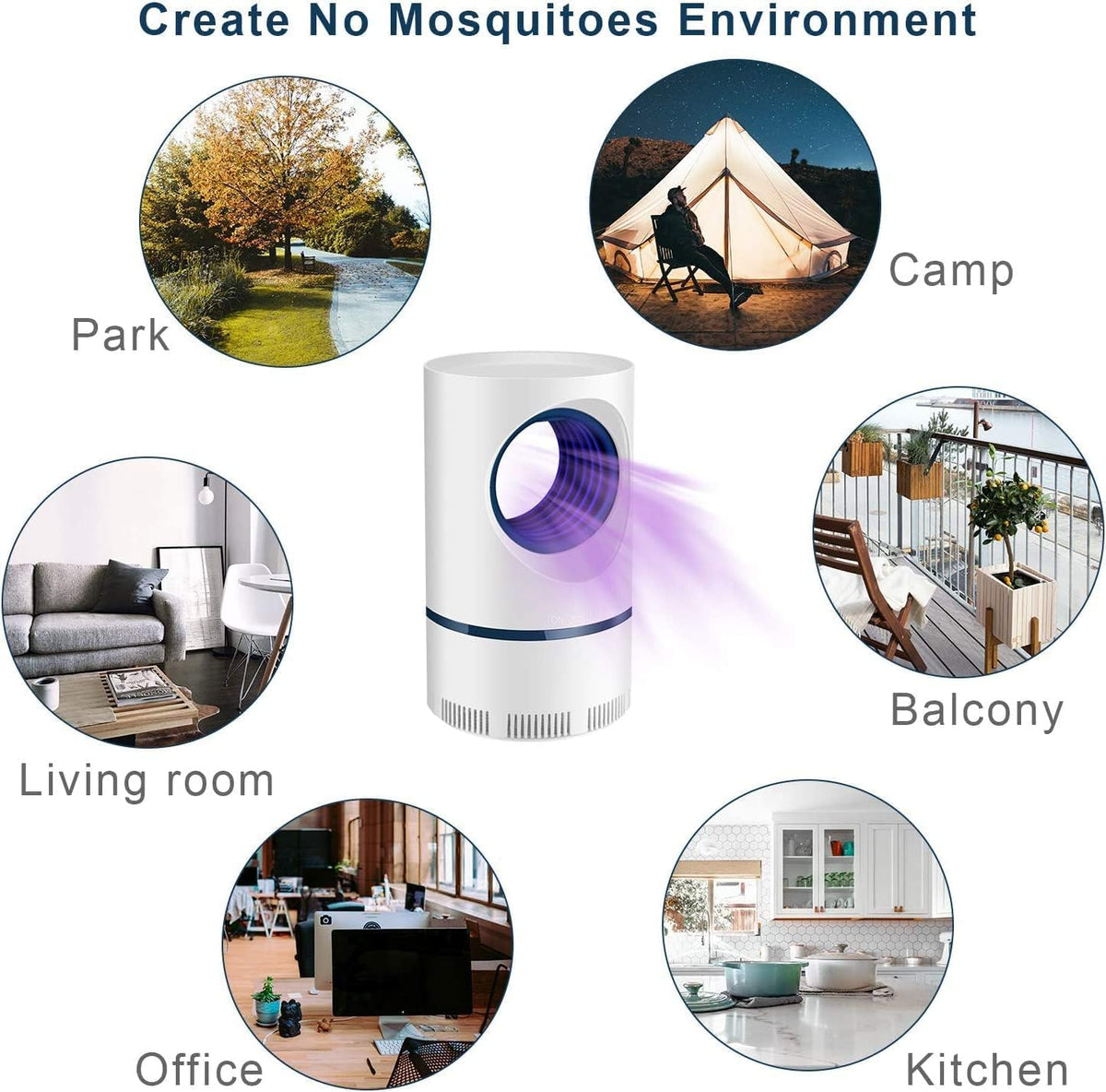 Xanthe | UV Mosquito Trap | Indoor Outdoor Fly Catcher | 365nm LED, Silent