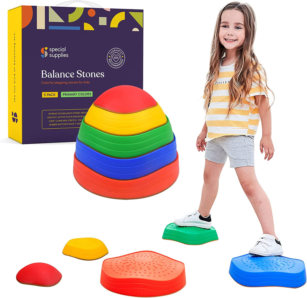 Sorrel | Balance Stepping Stones | Kids Coordination & Balance Toy | ABS Plastic, Indoor & Outdoor