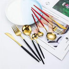 Marlow | Cutlery Set 24-Piece | Gold & Silver Stainless Steel | Luxury Dining