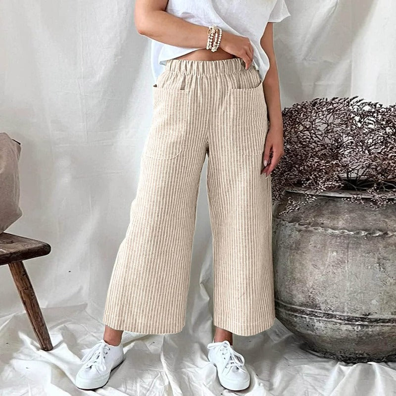 Women Linen Pants Regular Fit | Veda