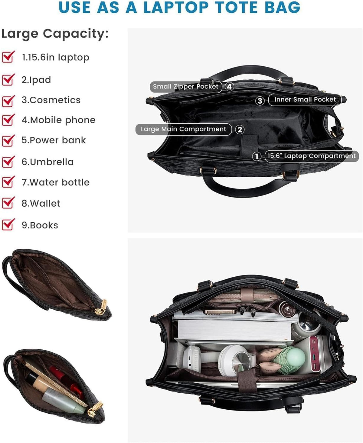Halcyon | Insulated Lunch & Laptop Bag | 2-in-1, Leakproof | Work & Travel Tote