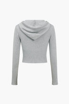Women 2 Piece Knit Hoodie Flared Pants Set