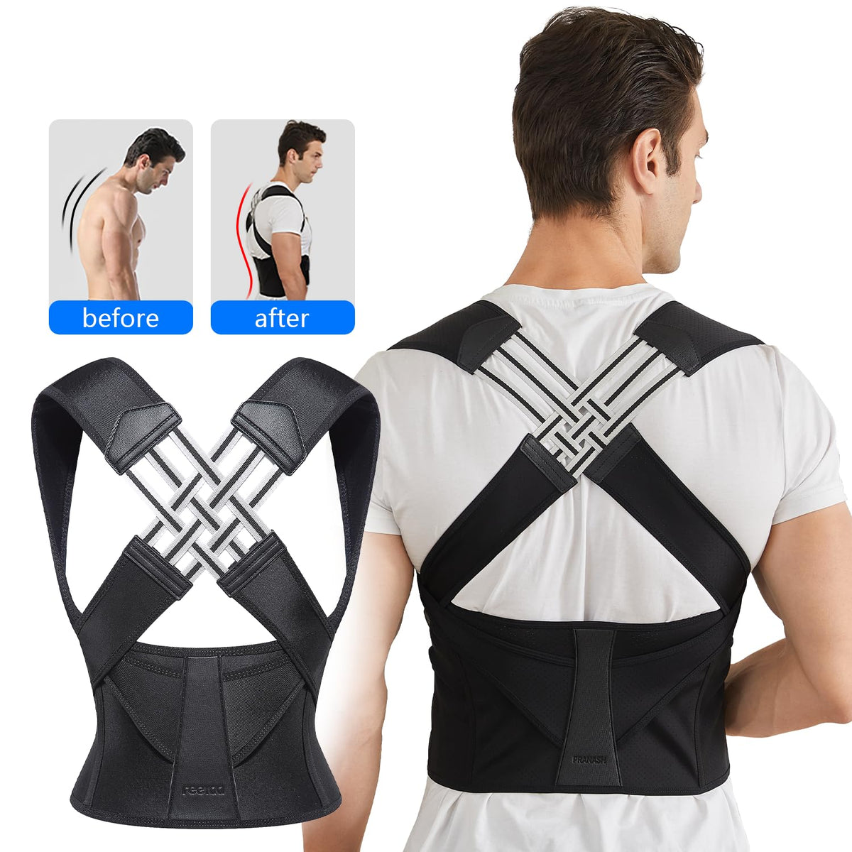 Gigi | Posture Corrector Brace | Adjustable, Unisex | Back Alignment Support