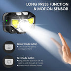 Tamsin | LED Headlamp 2-Pack | Rechargeable, Motion Sensor | 1200 Lumen, IPX4