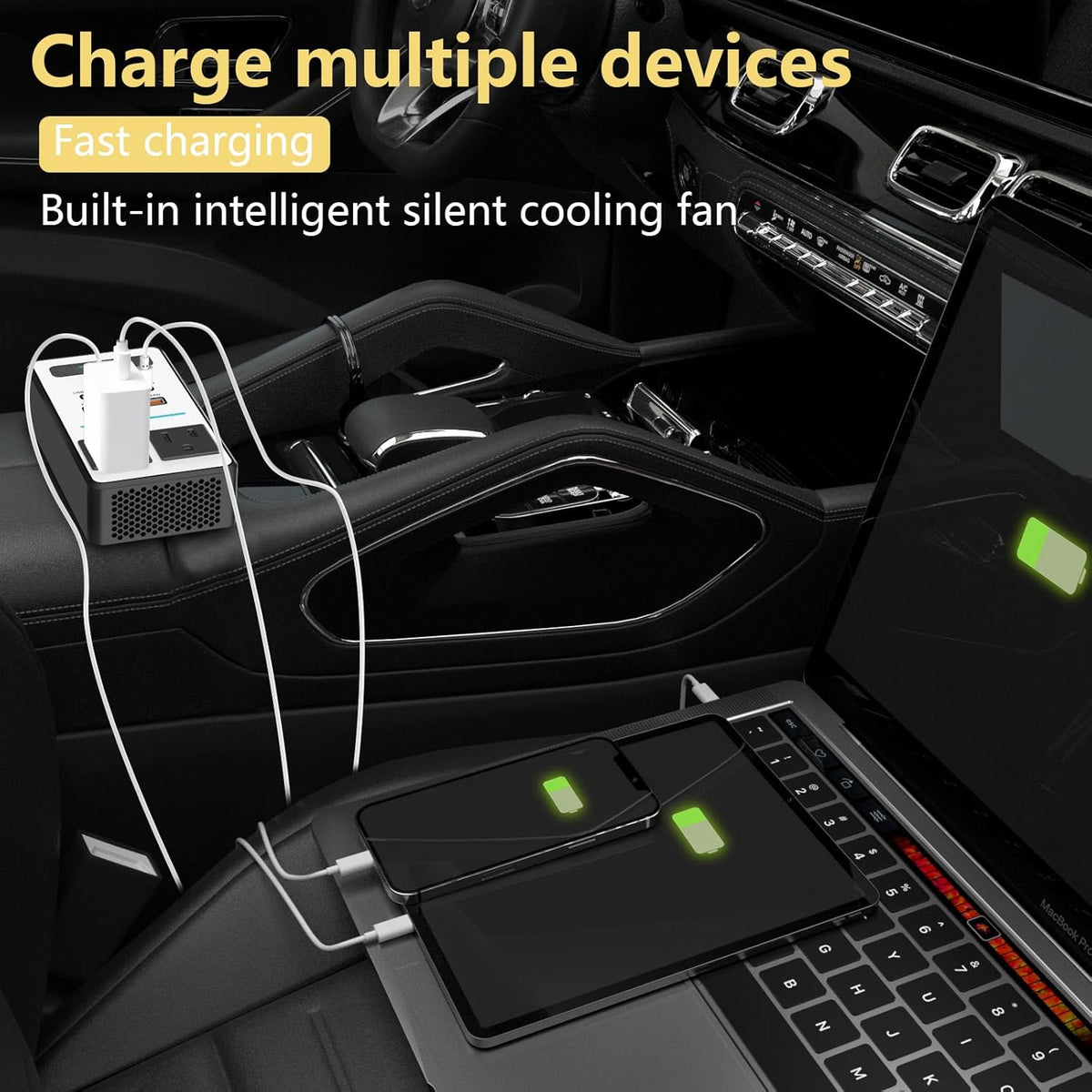Sorrel | Car Power Inverter 200W | DC 12V to 220V AC | USB-C & Fast Charge
