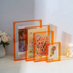 Yara | Acrylic Photo Frame | Transparent, Double-Sided, Art Deco | Wall & Table