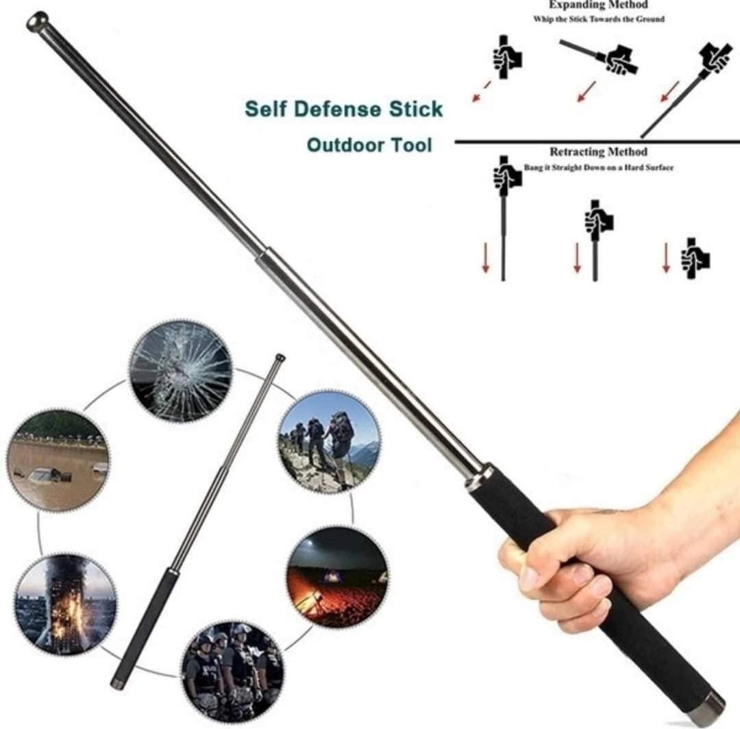 Lena | Self-Defense Walking Stick | Anti-Slip, One-Click, Alloy | Urban Safety