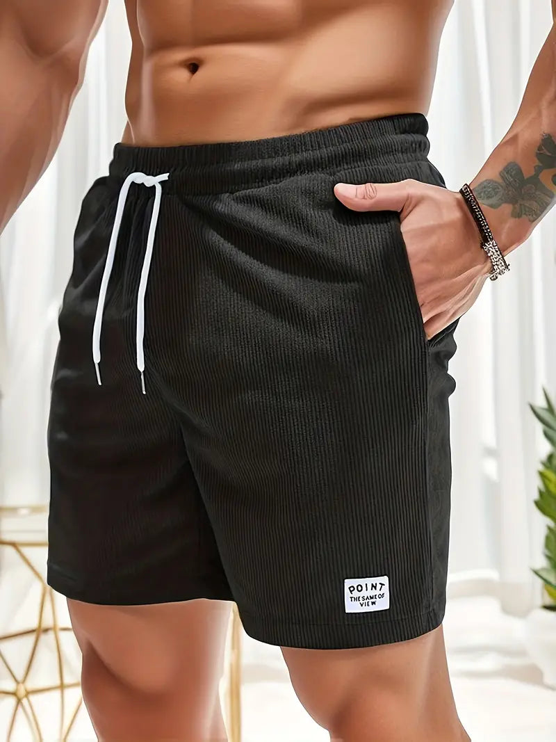 Mens Shorts Corduroy Look Lightweight Straight Fit Casual Wear