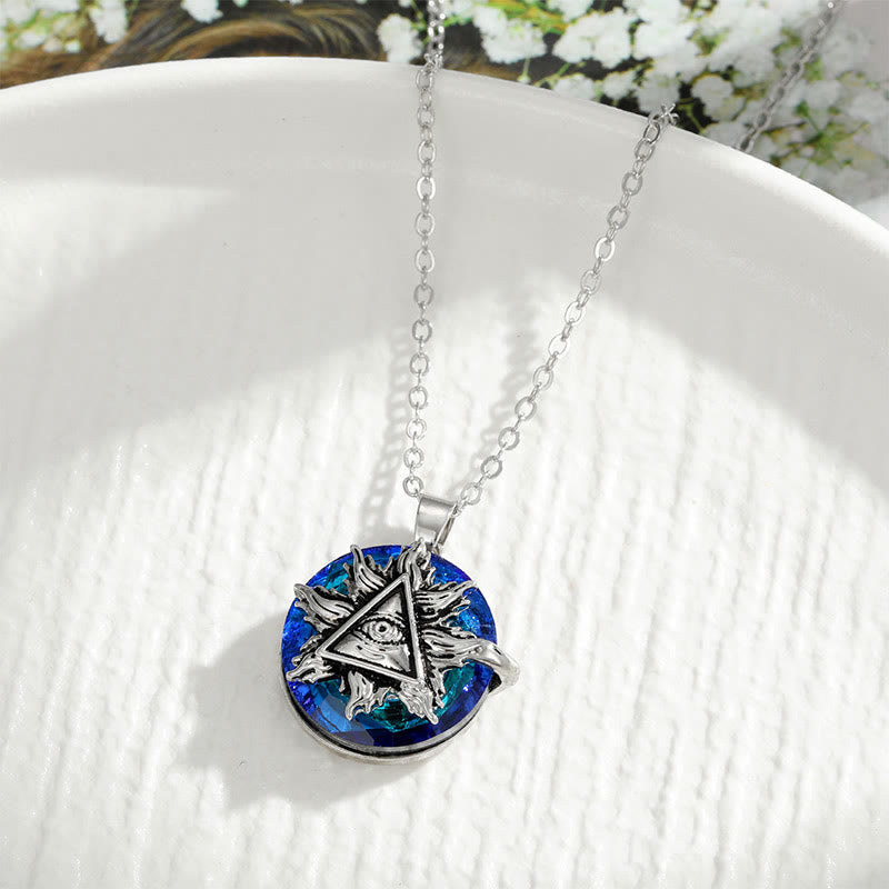 Faline | Evil Eye Necklace | Women's Protection Amulet | Silver & Blue