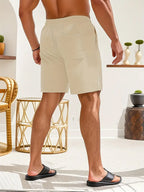 Mens Shorts Corduroy Look Lightweight Straight Fit Casual Wear