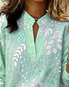 Hazel | Women's Floral Blouse | V-Neck, Lightweight | Spring Summer