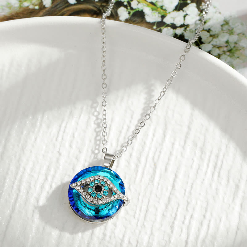 Faline | Evil Eye Necklace | Women's Protection Amulet | Silver & Blue