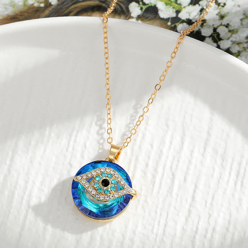 Faline | Evil Eye Necklace | Women's Protection Amulet | Silver & Blue