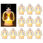 Christmas LED lantern lights 12 pack vintage mini flickering design